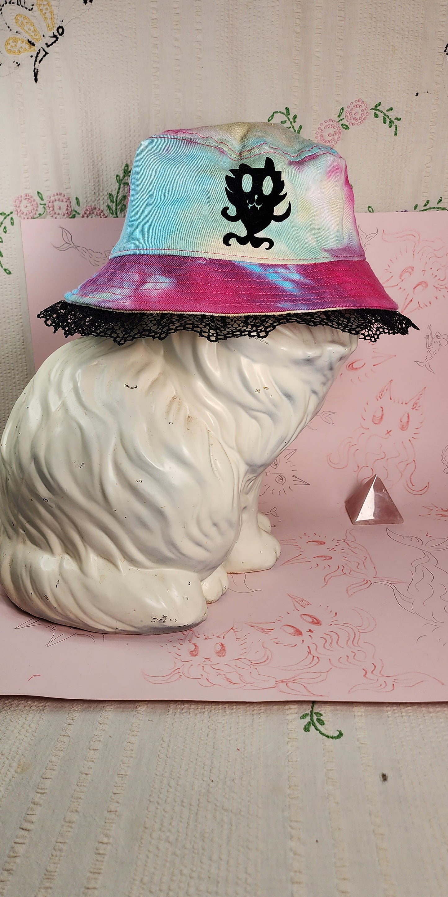 Catfish Bucket Hat with Lace