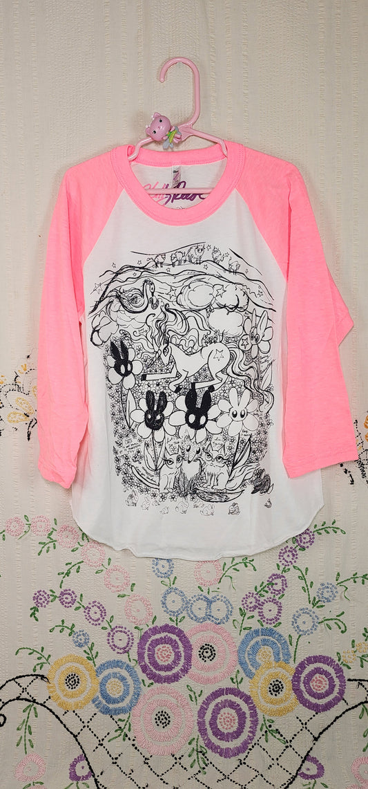 Unicorn Rabbit Meadow Kids Shirt