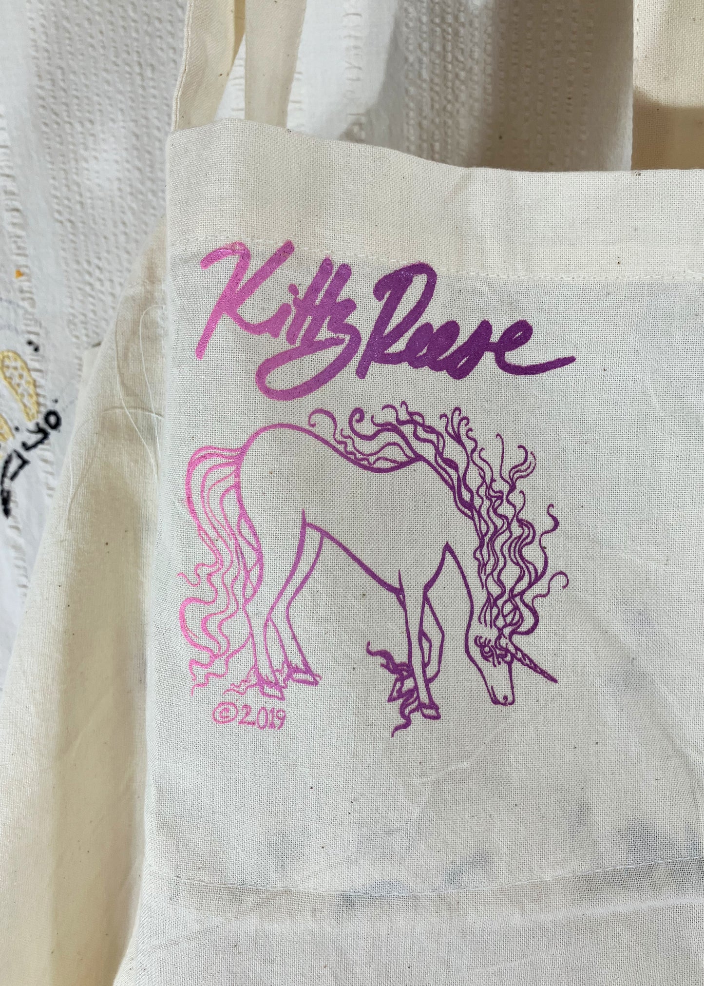 Unicorn Rabbit Meadow Tote