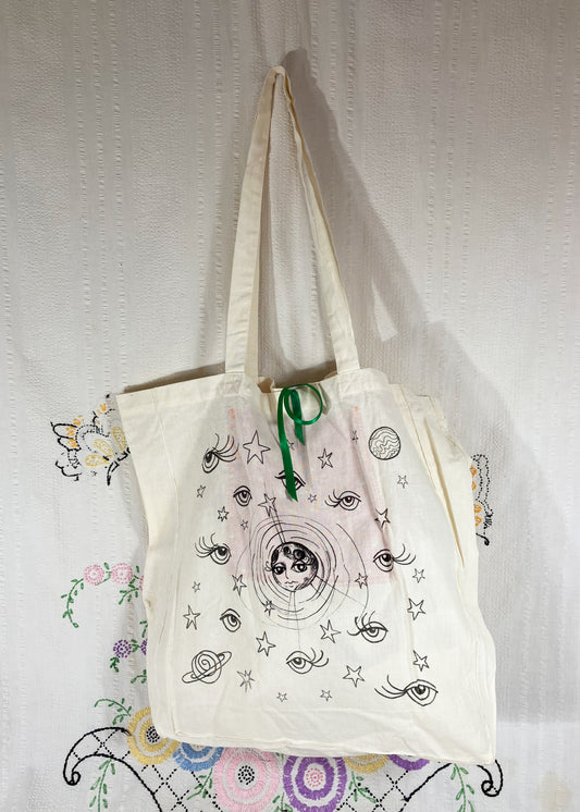 Large Organic Cotton Tote with pocket