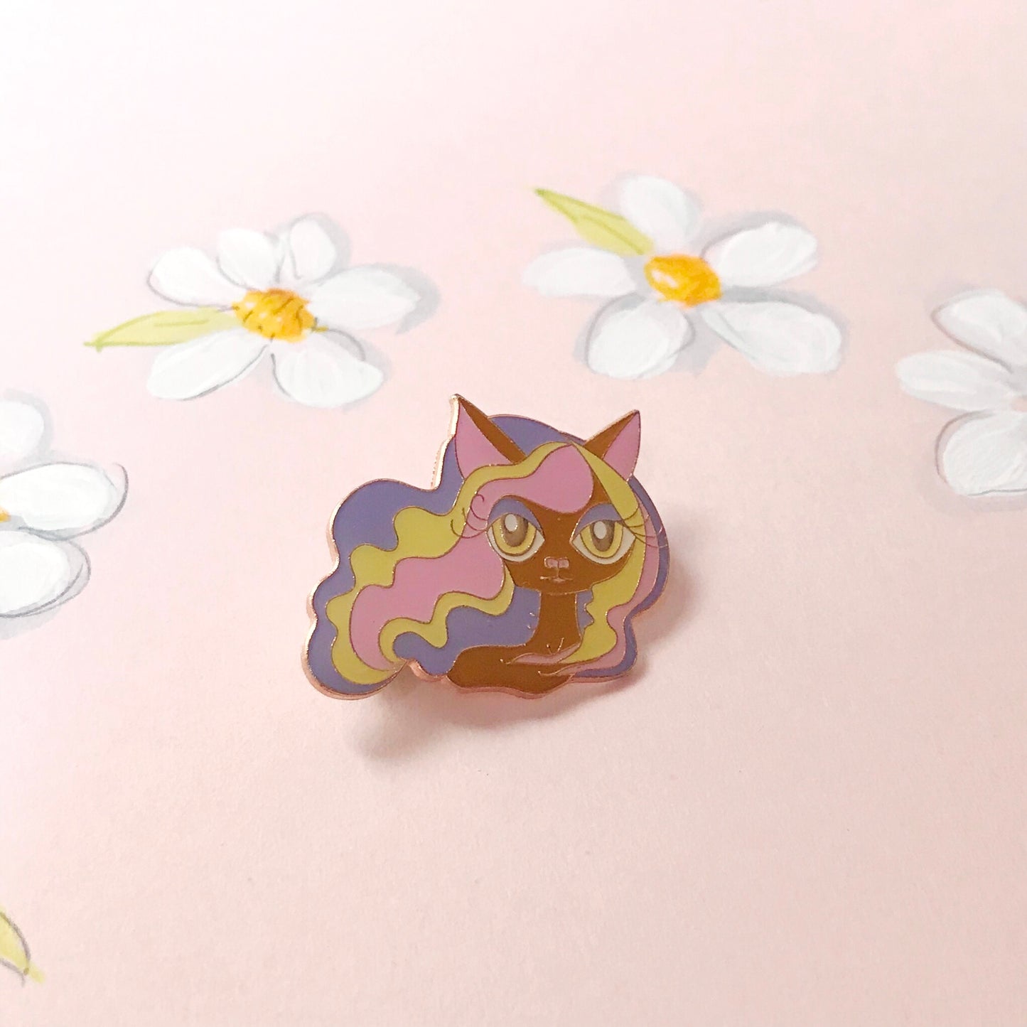 Catgirl Pin-She's a Rainbow