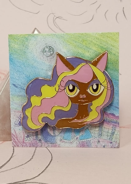 Catgirl Pin-She's a Rainbow