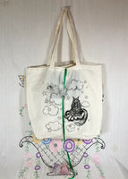 Large Organic Cotton Tote with pocket