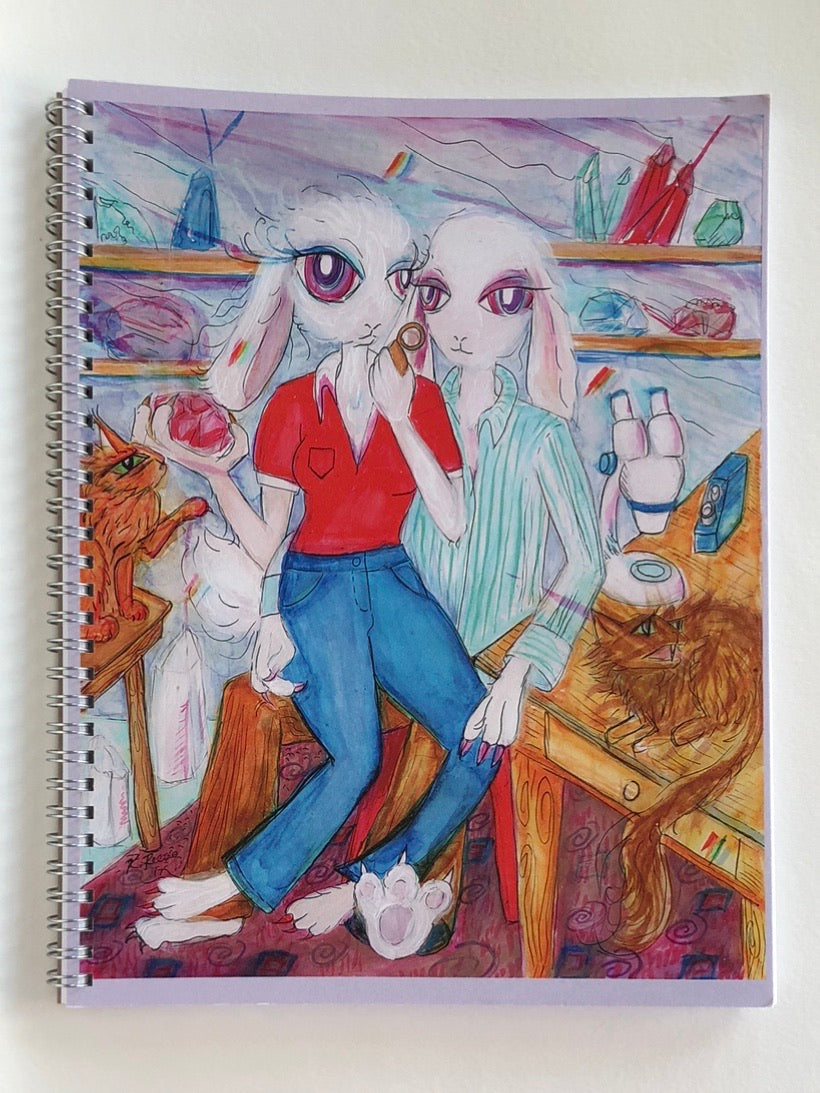 Rabbit Gemologist Couple Sketchbook